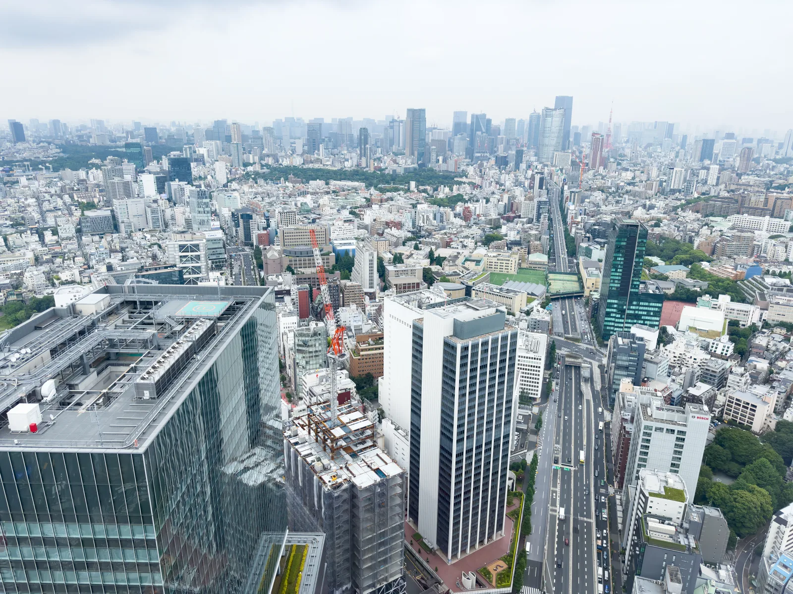 オフィス高層階から見渡す東京の街並み(DeNA)